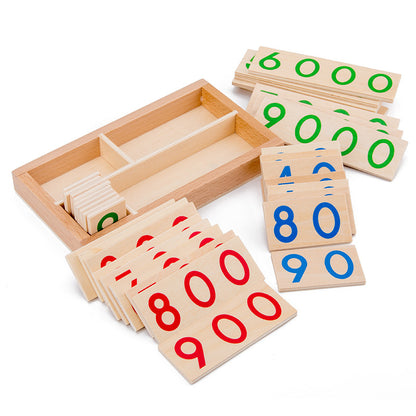 Montessori Wooden Number Cards 1-9999