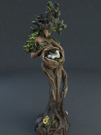 Forest Goddess Tree Man Resin Sculpture