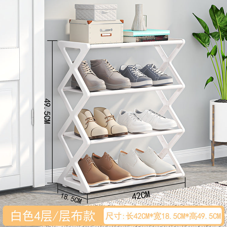 X-Type Two-Layer Multifunctional Shoe Rack
