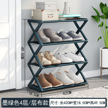 X-Type Two-Layer Multifunctional Shoe Rack