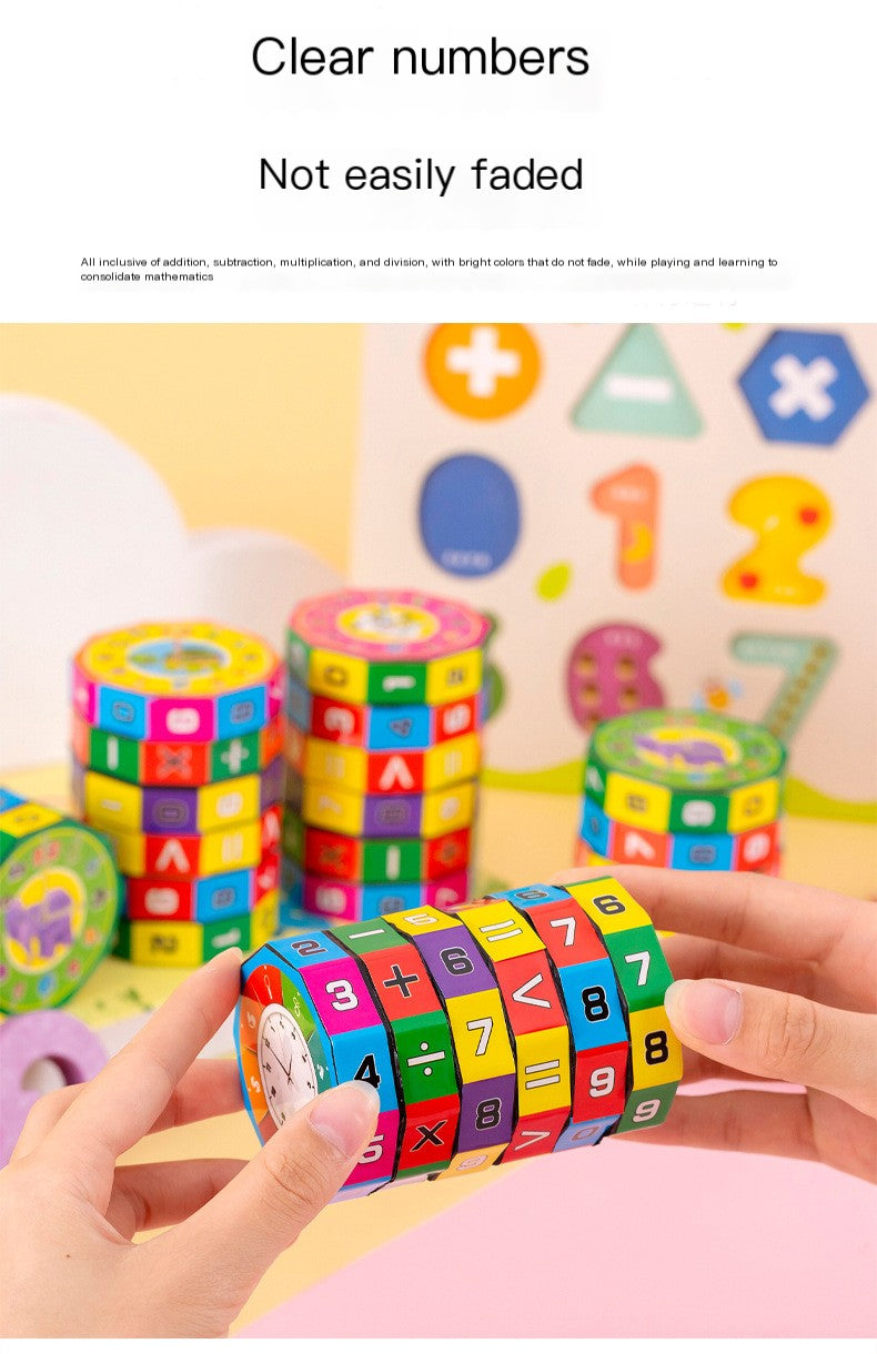 Cylindrical Math Cube Learning Toy