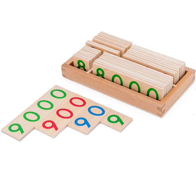 Montessori Wooden Number Cards 1-9999