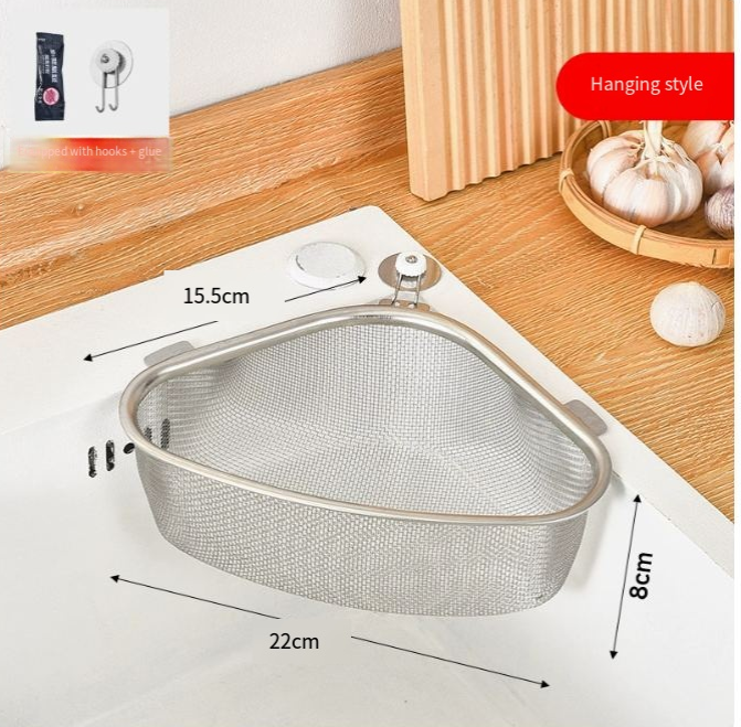 Triangular Stainless Steel Sink Strainer