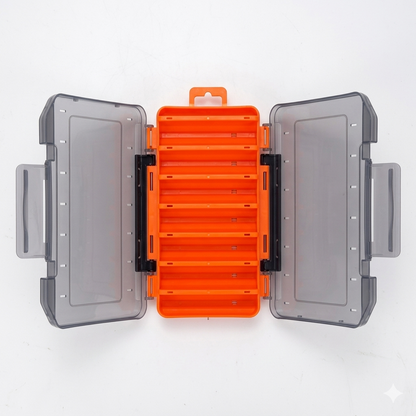 Dual-Sided Fishing Tackle Box