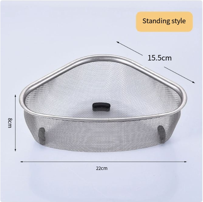 Triangular Stainless Steel Sink Strainer