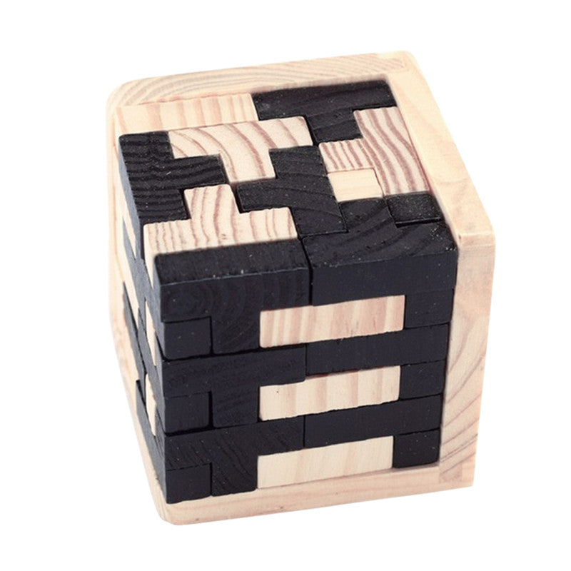 Wooden Brain Teaser Lock Puzzle