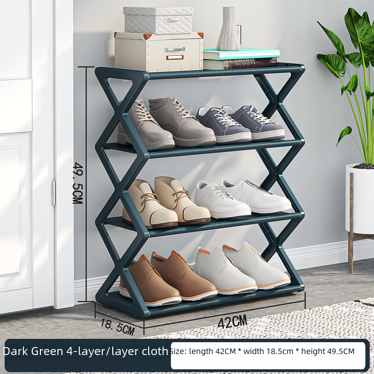 X-Type Two-Layer Multifunctional Shoe Rack