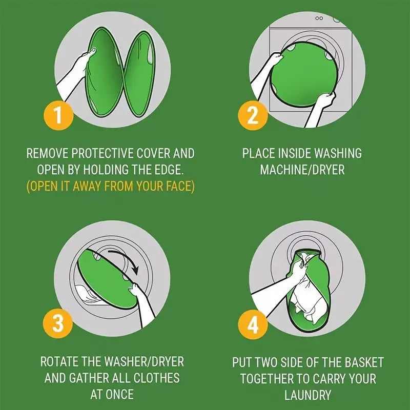 Portable Collapsible Laundry Basket for Easy Organization