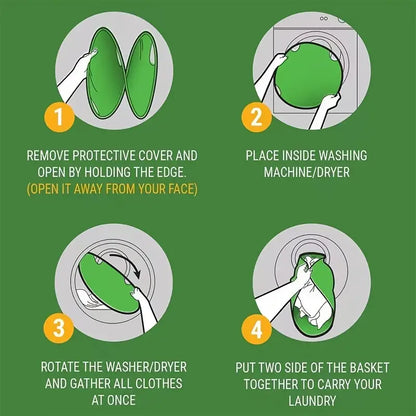 Portable Collapsible Laundry Basket for Easy Organization