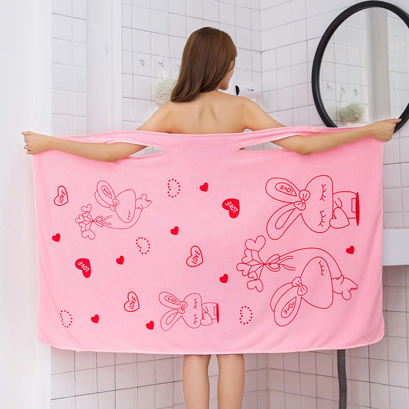 Cartoon Microfiber Beach Towel Dress