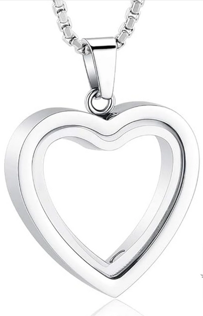 Stainless Steel Heart Cremation Pendant