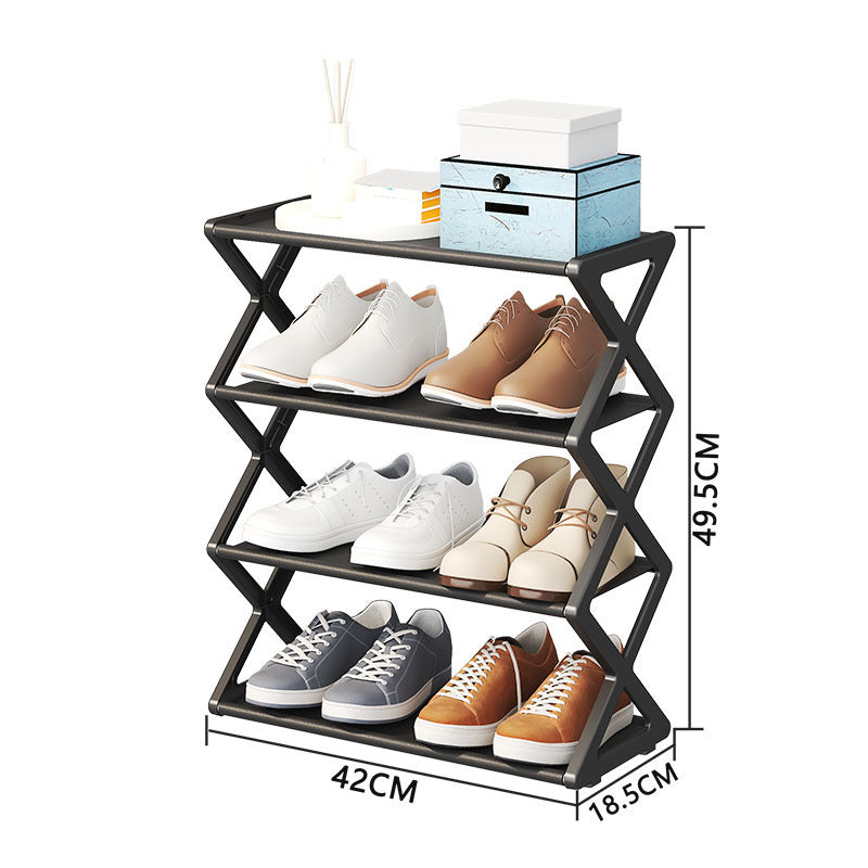 X-Type Two-Layer Multifunctional Shoe Rack