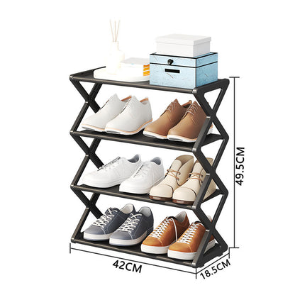 X-Type Two-Layer Multifunctional Shoe Rack