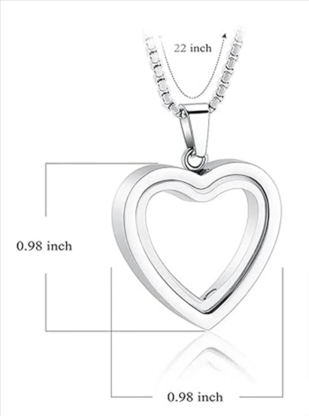 Stainless Steel Heart Cremation Pendant