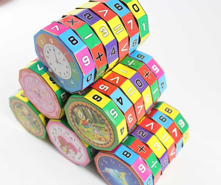 Cylindrical Math Cube Learning Toy