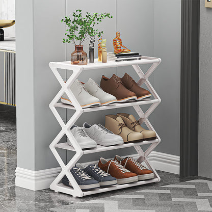 X-Type Two-Layer Multifunctional Shoe Rack