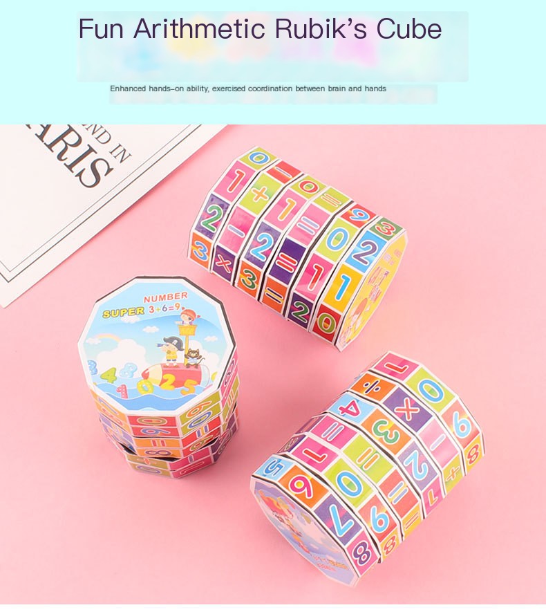 Cylindrical Math Cube Learning Toy