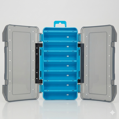 Dual-Sided Fishing Tackle Box