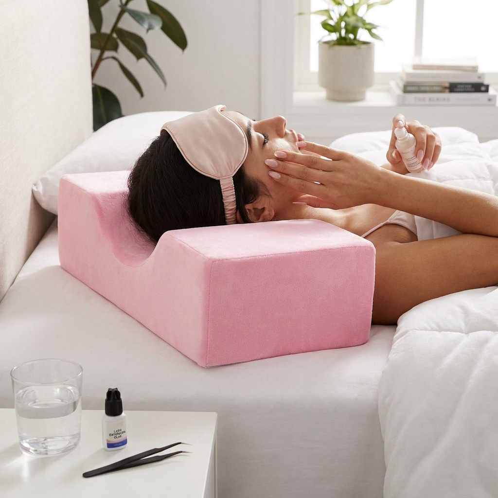 Lash Extension U-Shaped Pillow lifestyle