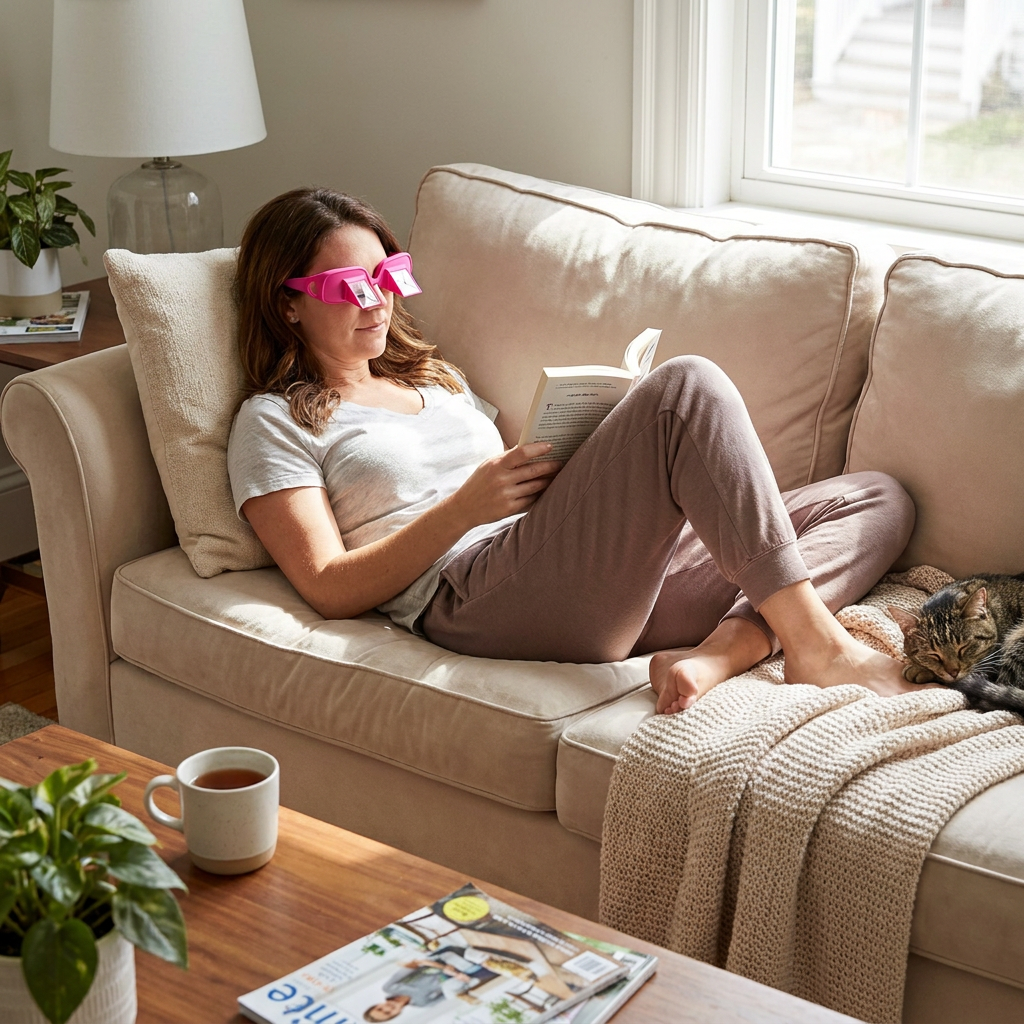 Lazy Periscope Reading Glasses lifestyle