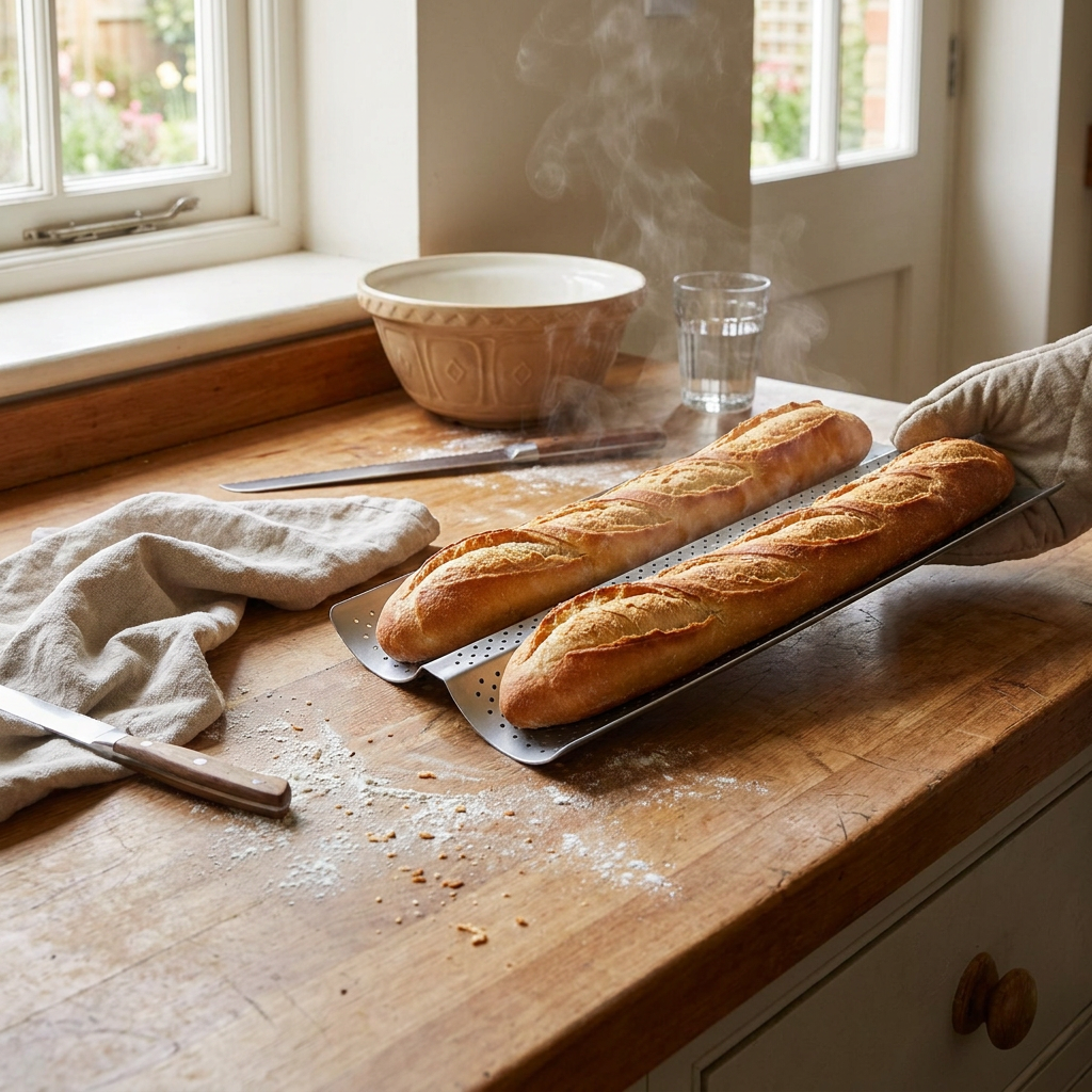 Non-Stick French Bread Baking Pan lifestyle