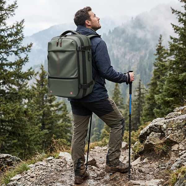 Vacuum Compression Backpack lifestyle