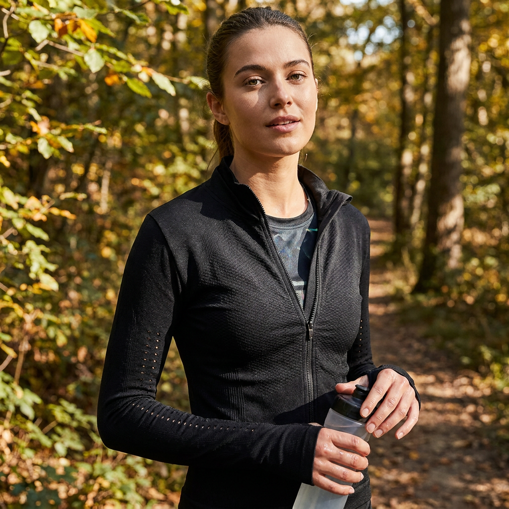 Women's Long Sleeve Zip Sports Jacket lifestyle