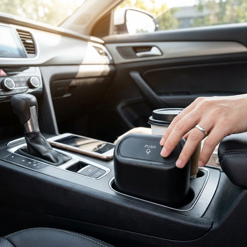 Folding Car Trash Can lifestyle