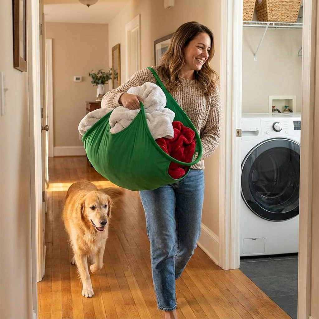 Portable Collapsible Laundry Basket lifestyle