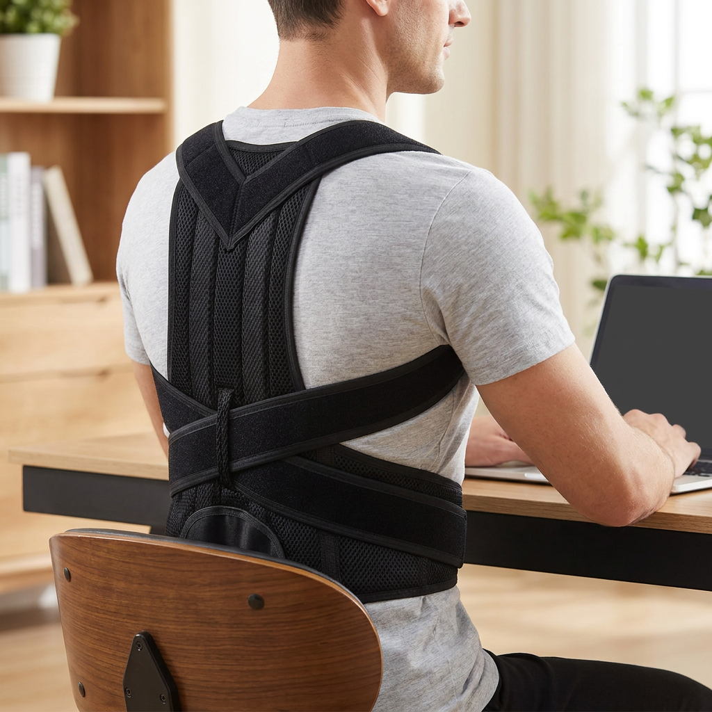Posture Corrector Belt in use