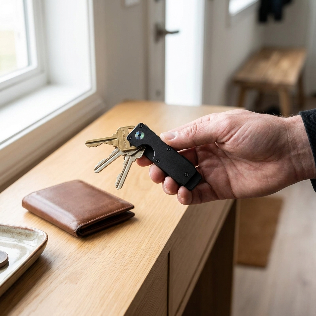 Metal Buckle Key Holder in use