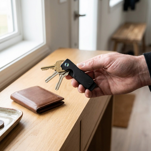 Metal Buckle Key Holder in use
